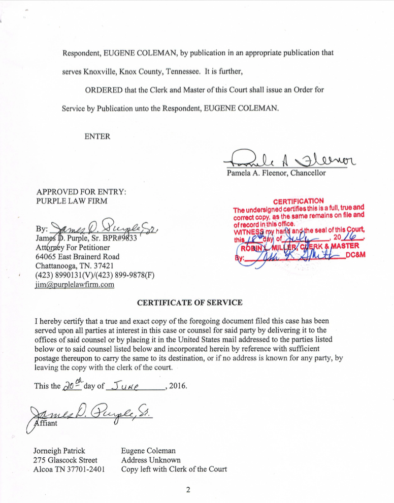 eugene coleman order